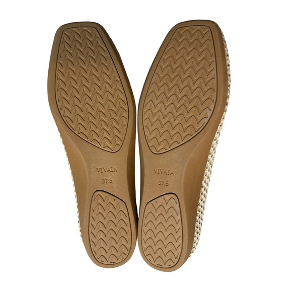 Vivaia Margot Walker Mesh Ballet Square Toe Flats V-Cut Almond Weave Size 37.5 - Picture 9 of 15